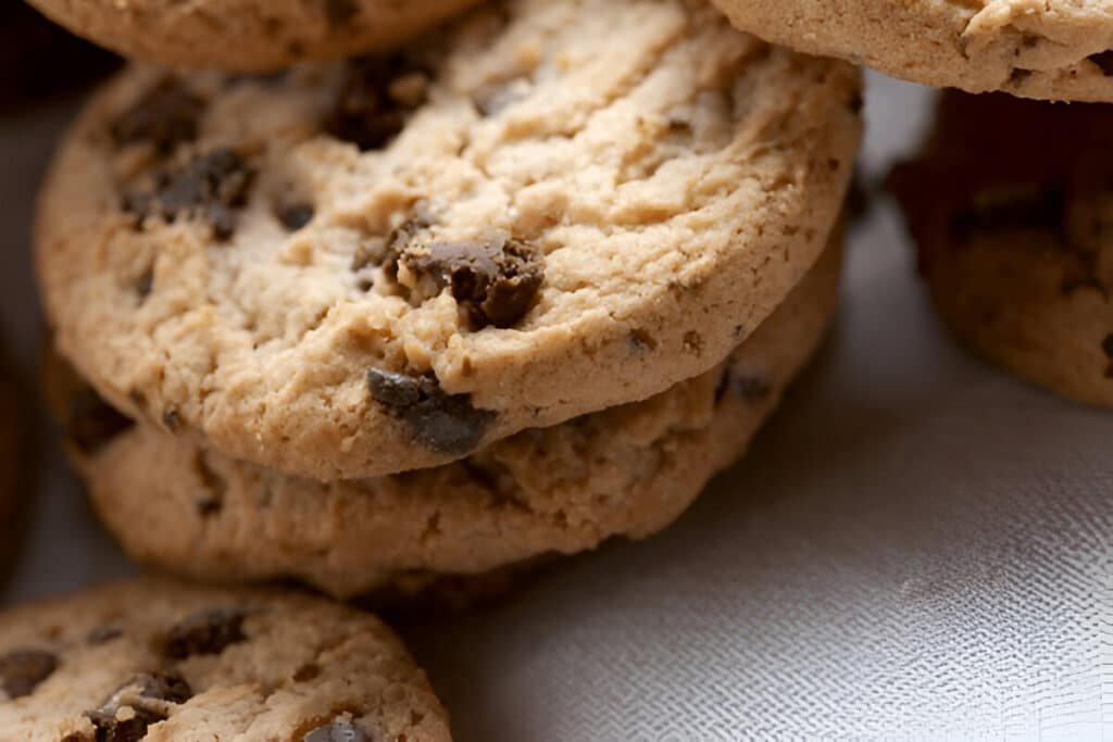 Stack of chocolate chip cookies
