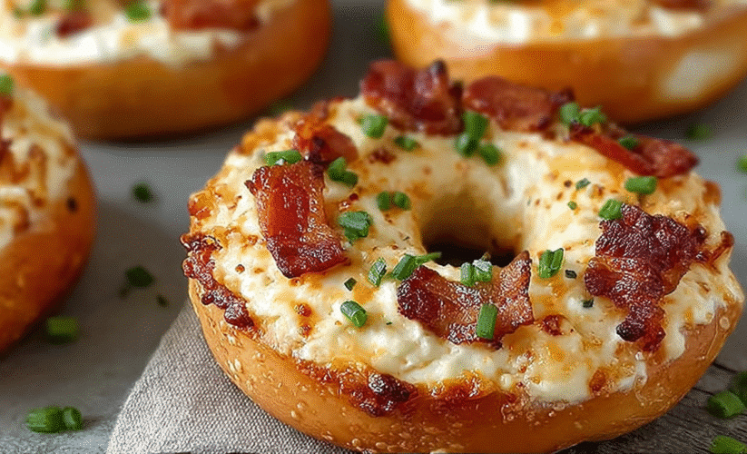 Bacon Cream Cheese Bagels