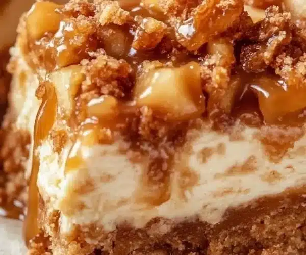 Caramel Apple Cheesecake Bars