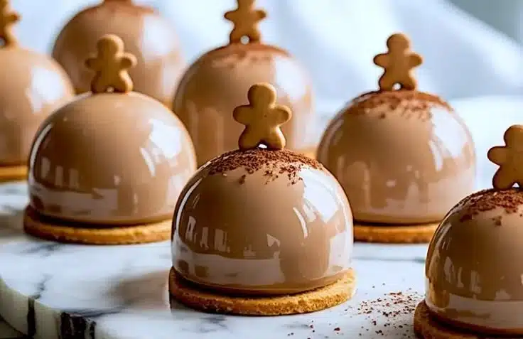 Gingerbread Latte Mousse Domes