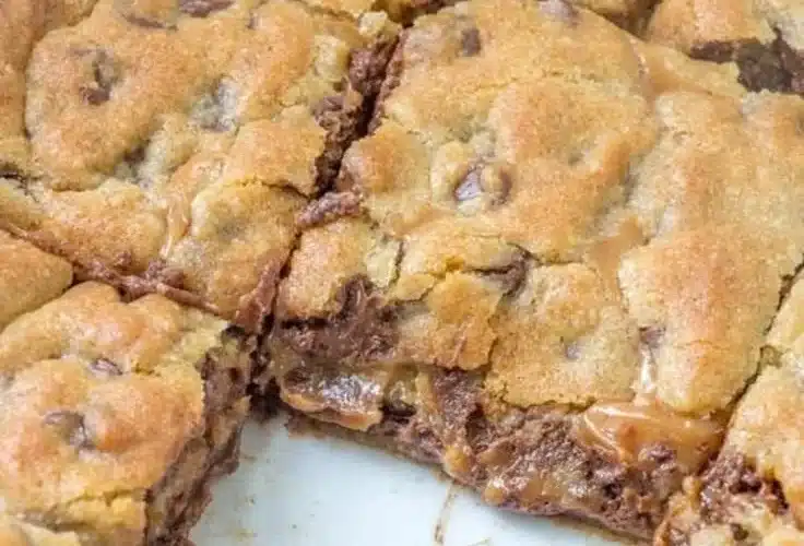 Delicious homemade Knock You Naked Bars on a serving plate