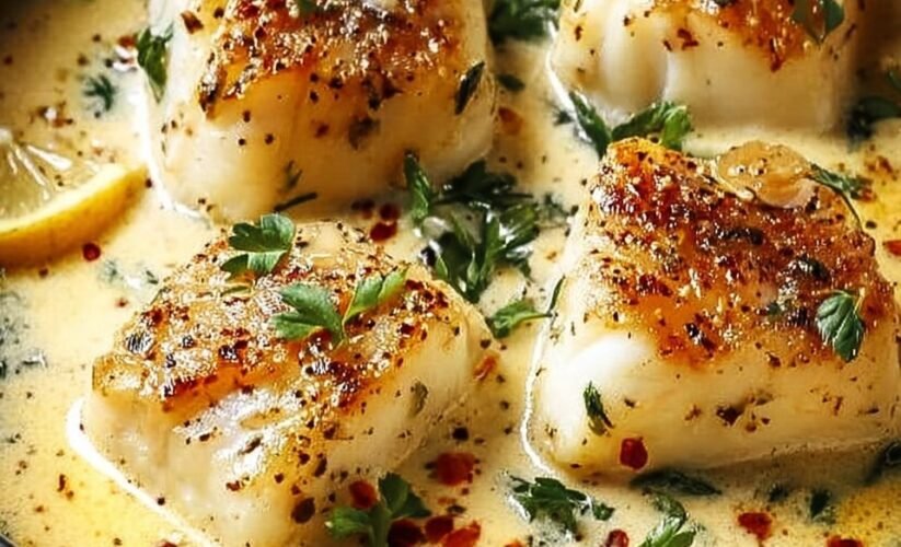 Baked Cod in Coconut Lemon Cream Sauce for Busy Weeknights