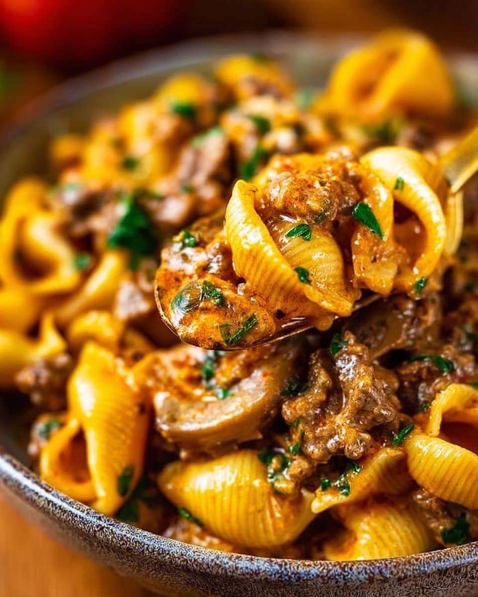 Creamy Beef and Shells