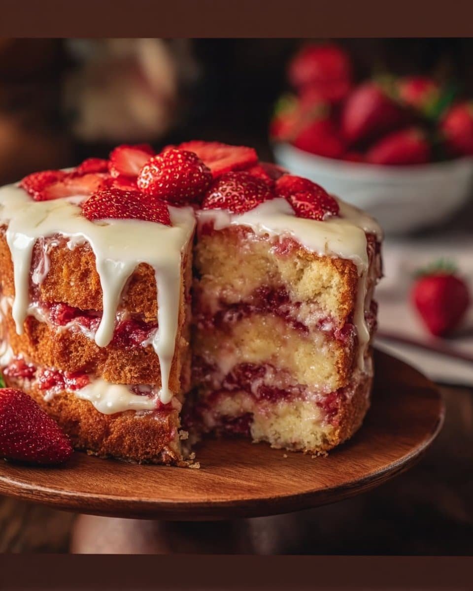 Strawberry Custard Delight Cake: A Tasty Recipe Guide