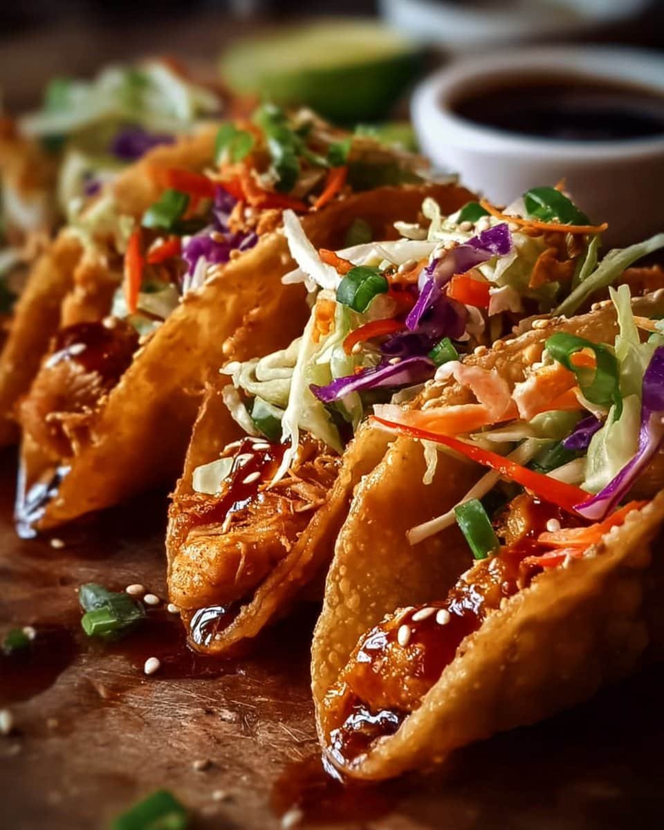 Crispy Chicken Wonton Tacos