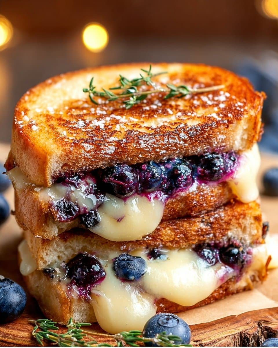 Juicy Blueberry Grilled Cheese