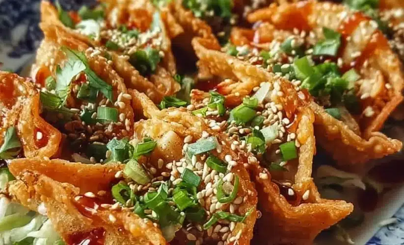 Crispy Chicken Wonton Tacos