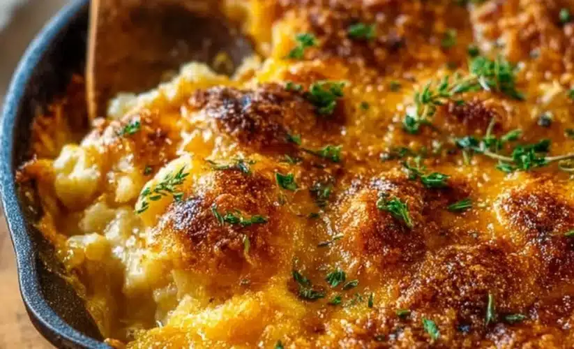 Dolly Parton's 5-ingredient casserole served in a dish