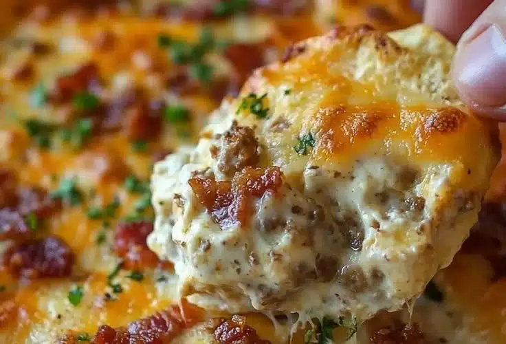 Delicious Hissy Fit Dip served in a bowl with fresh veggies