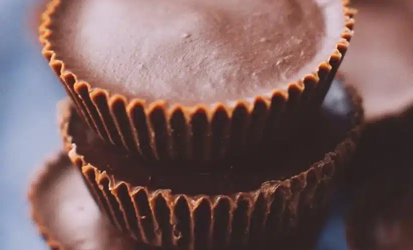 Homemade Reese's Cups made with peanut butter and chocolate