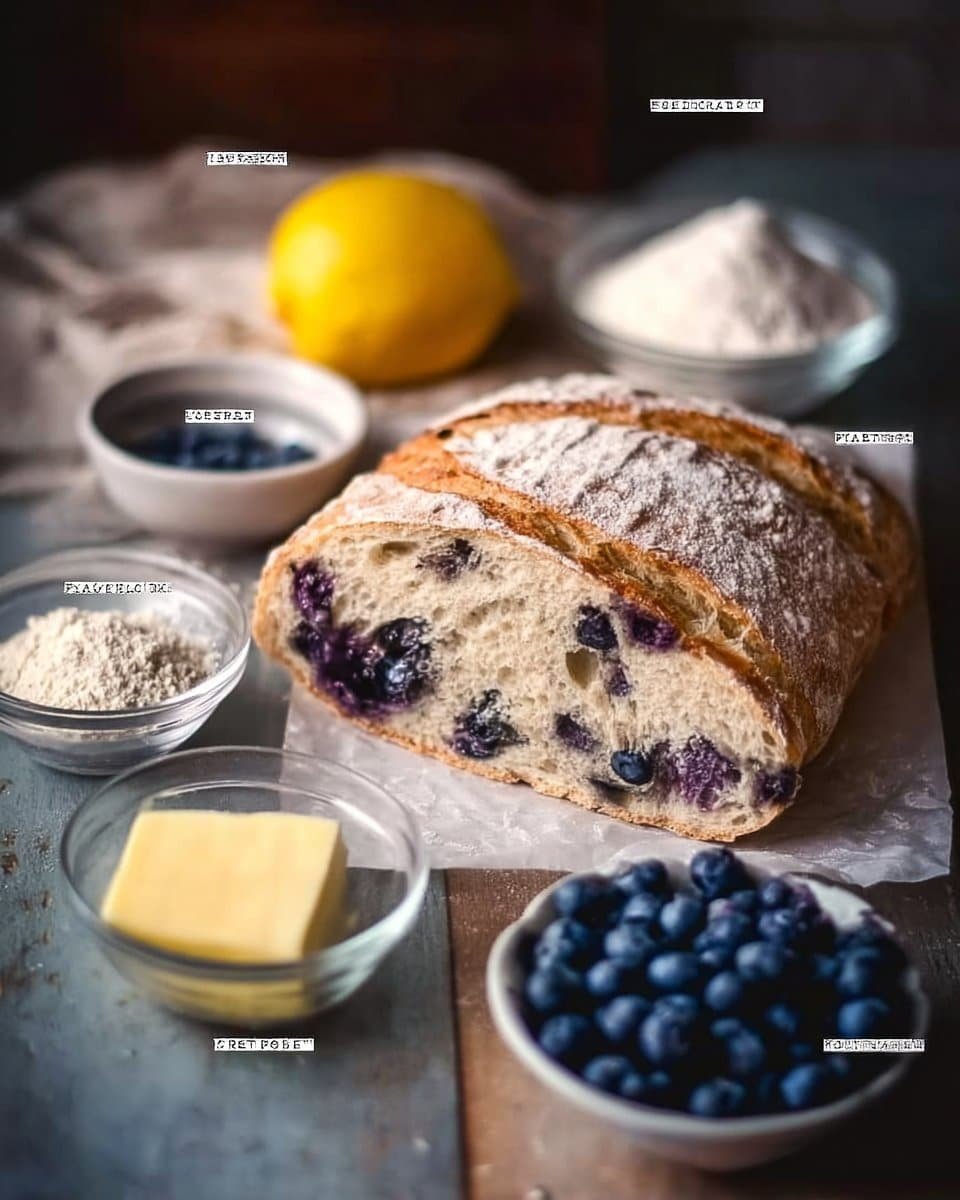 Lemon Blueberry Sourdough Bread
