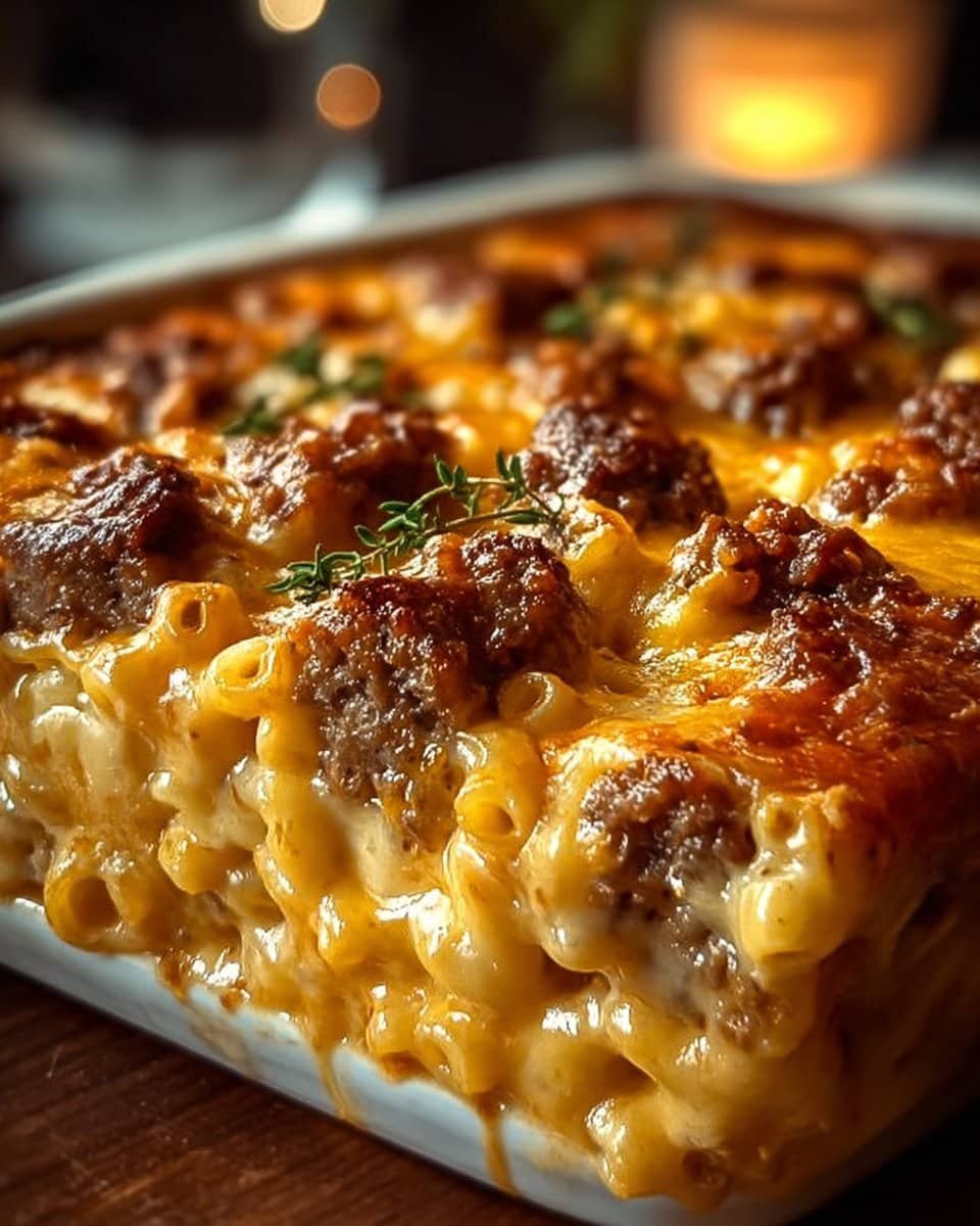 Mac and Cheese Meatloaf Casserole