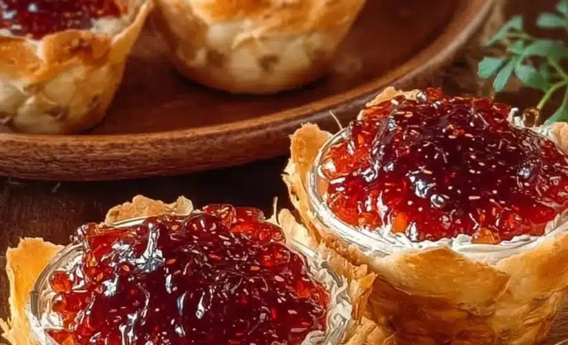 Quick Pepper Jelly Cream Cheese Appetizer Dip and Bites