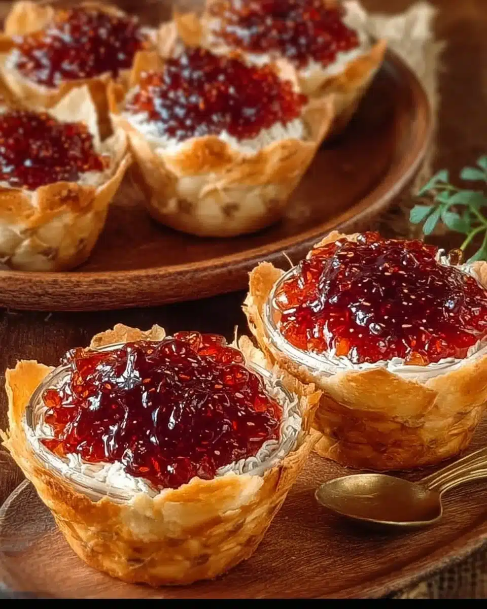 Quick Pepper Jelly Cream Cheese Appetizer Dip and Bites