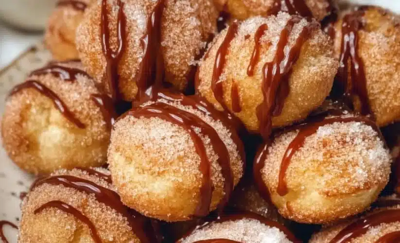 Delicious air fryer donut bites made with just two ingredients