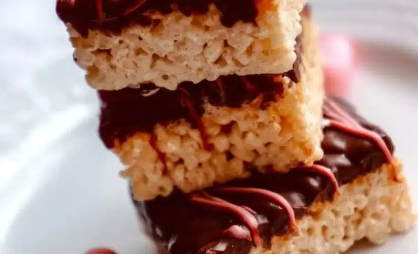 Chocolate Dipped Rice Krispie Treats for a sweet, crunchy snack