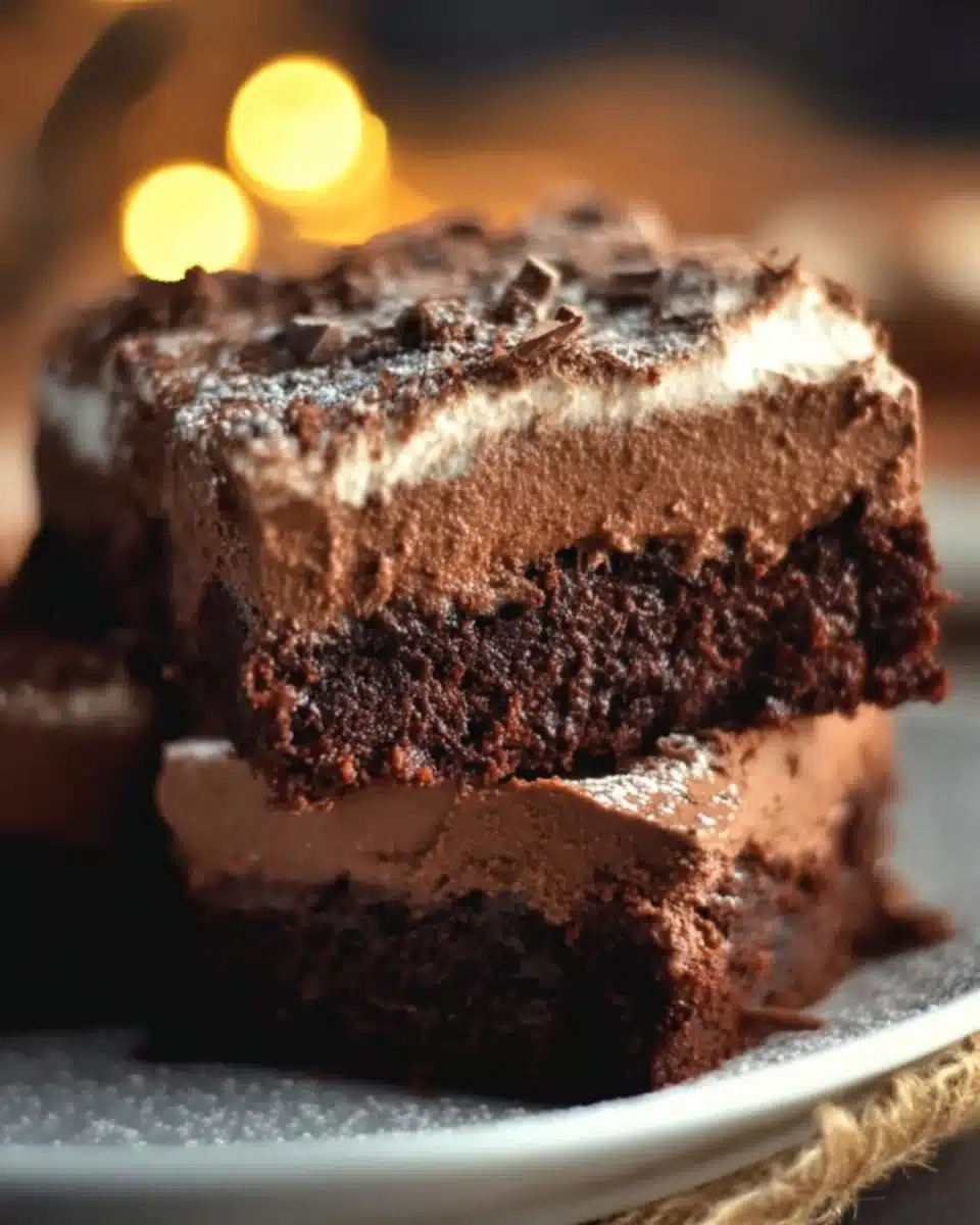 Chocolate French Silk Brownies