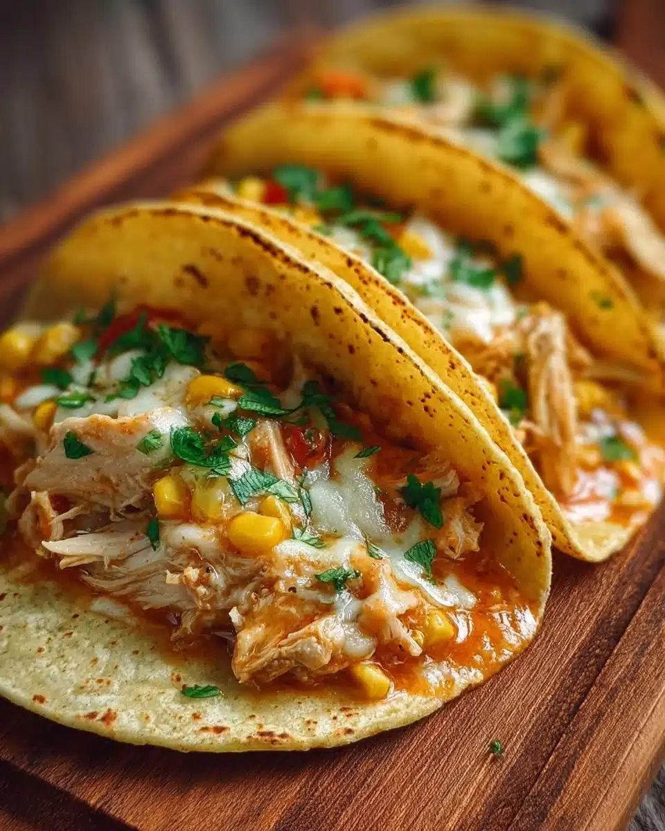 Corn Tortilla White Chicken Chili Tacos