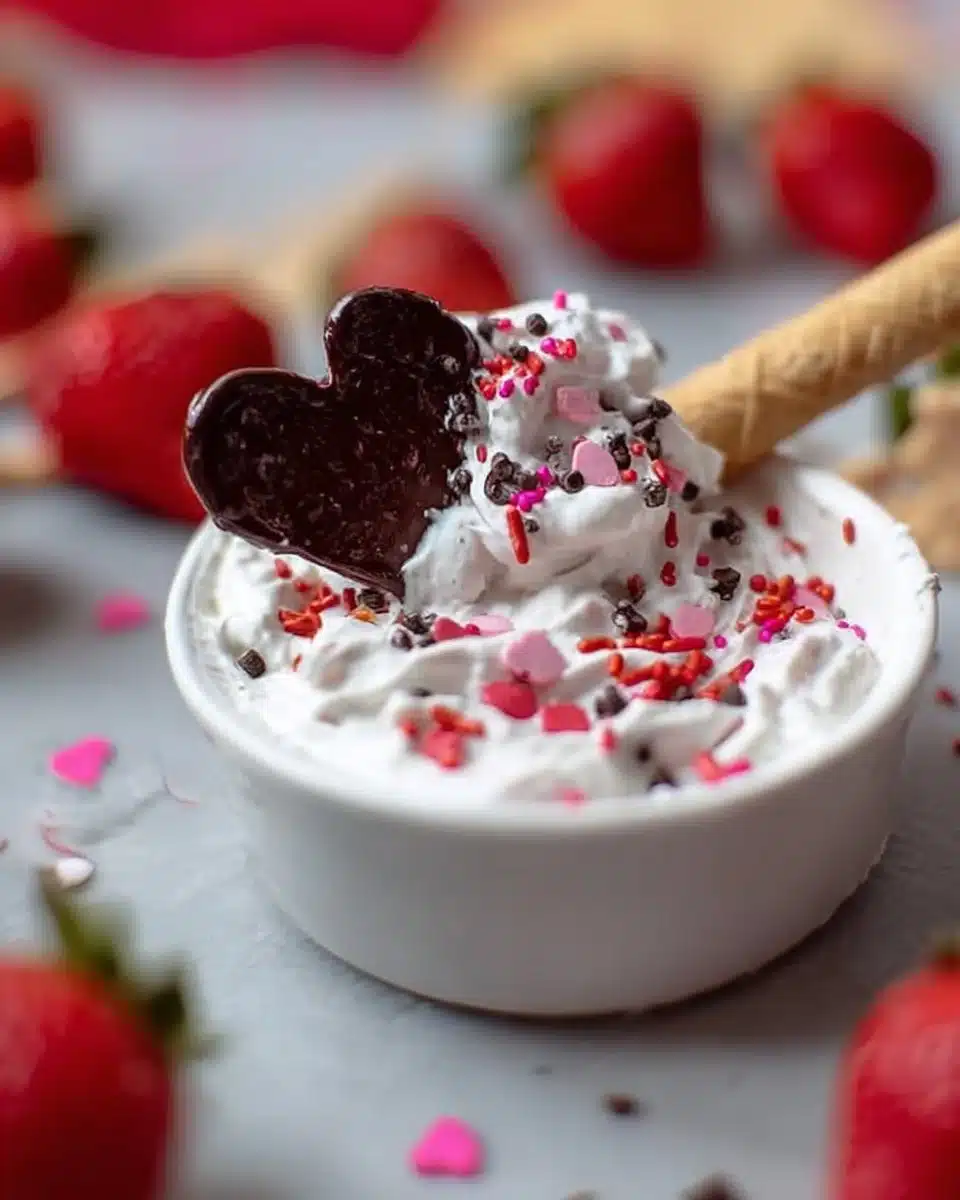 Creamy 4 Ingredient Valentine’s Day Dip