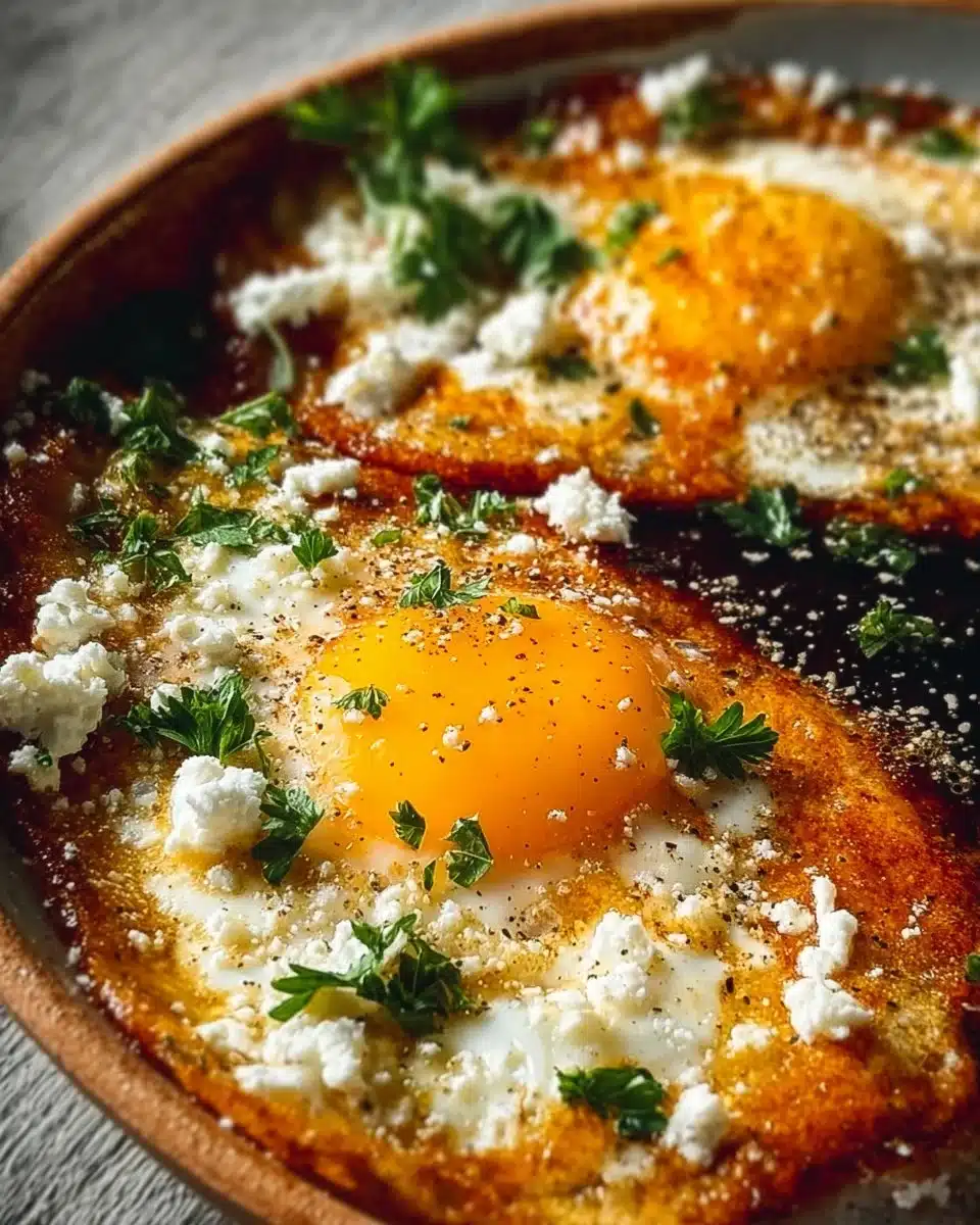 Crispy Feta Fried Eggs