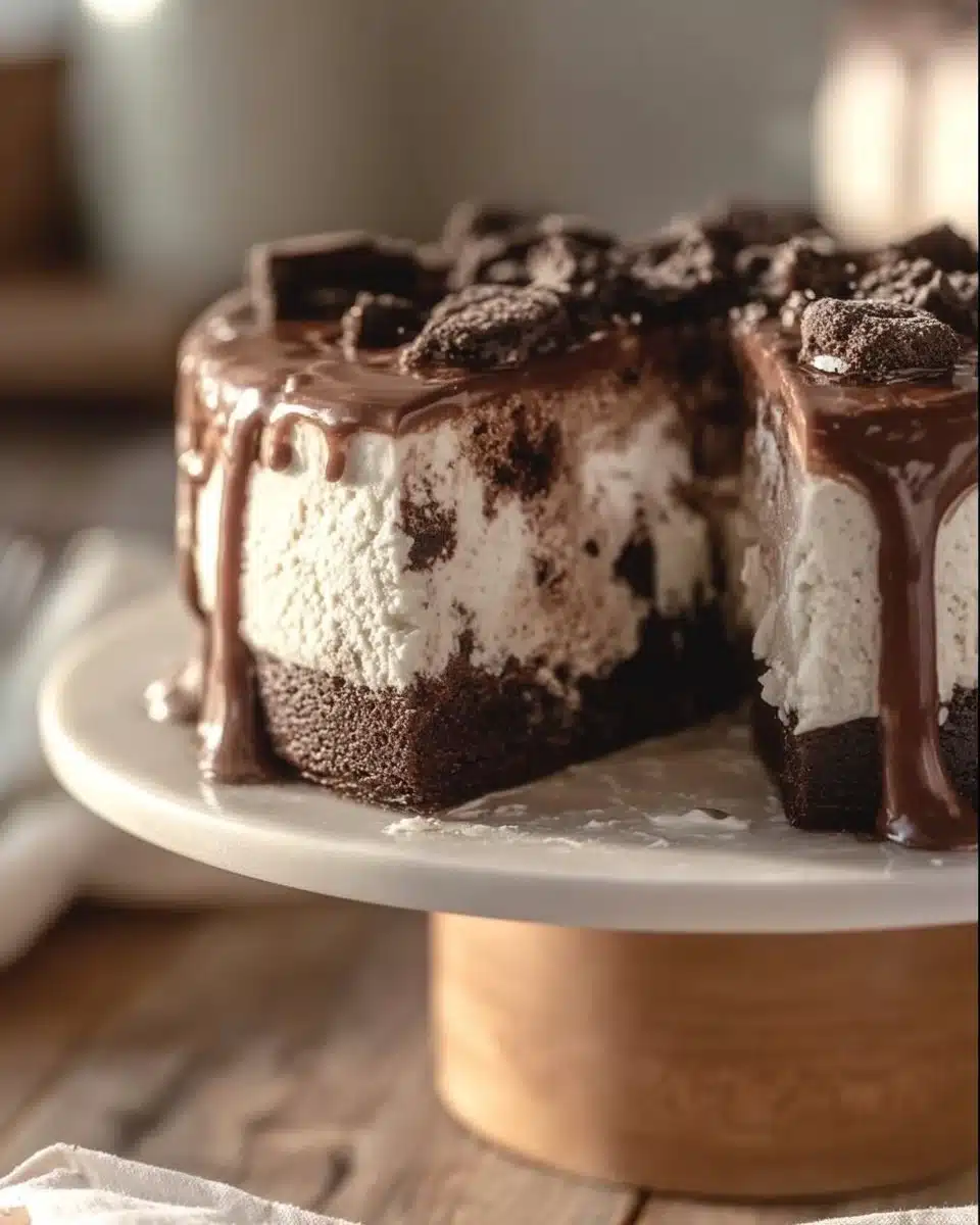 Frozen Brownie Ice Cream Cake