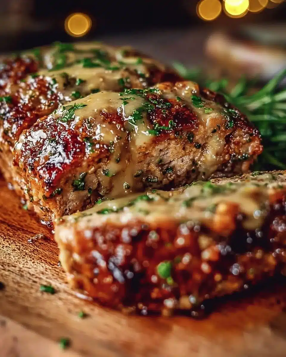 Garlic Parmesan Chicken Meatloaf