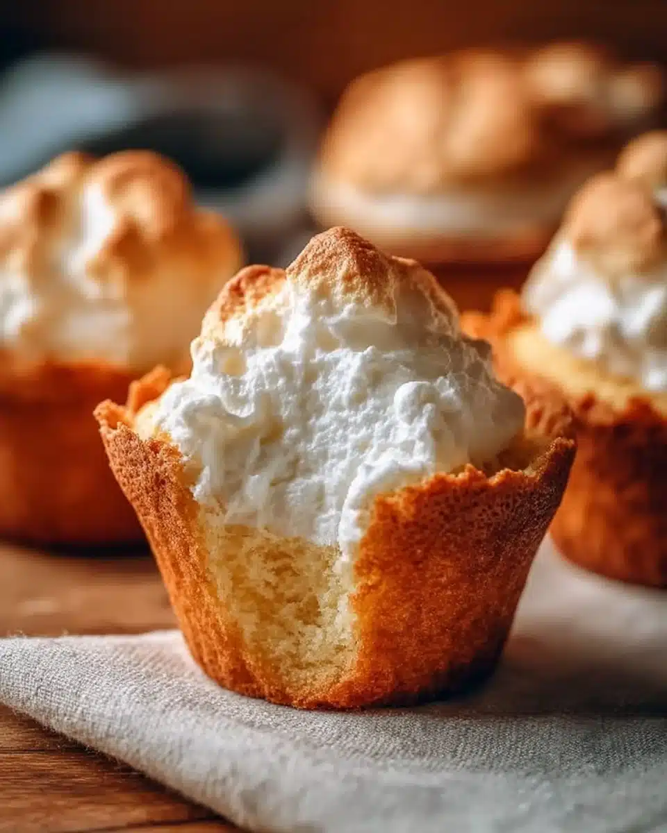 Golden Angel Food Cupcakes