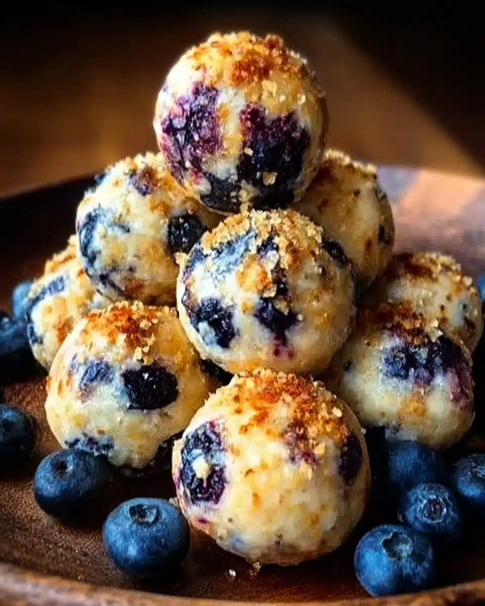 Lemon Blueberry Cottage Cheese Protein Bites