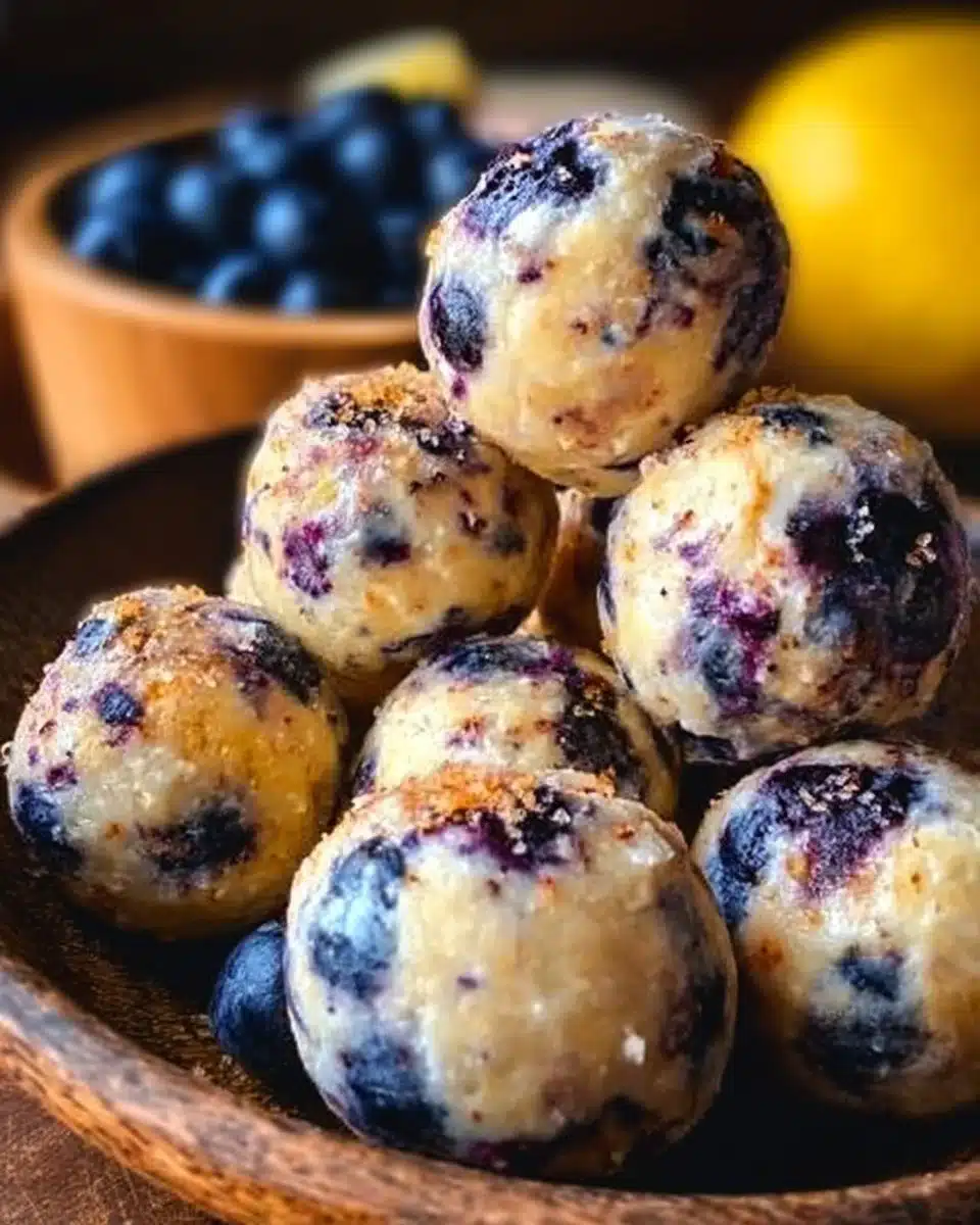 Lemon Blueberry Cottage Cheese Protein Bites