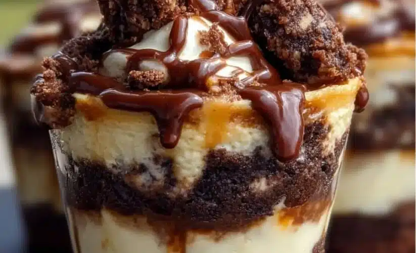 Loaded Brownie Cheesecake Cups