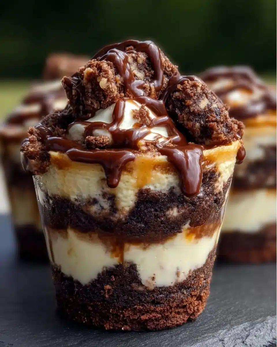 Loaded Brownie Cheesecake Cups