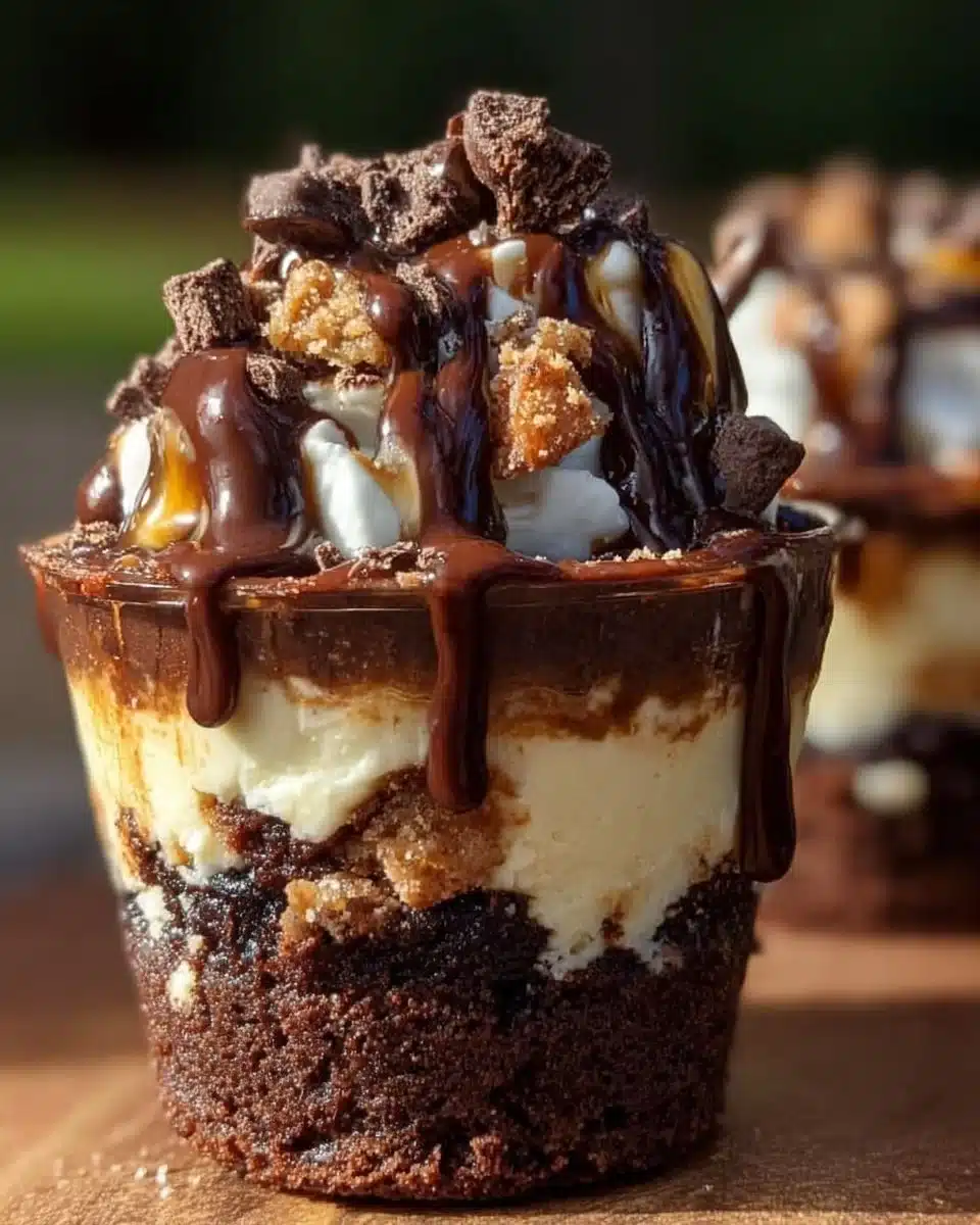 Loaded Brownie Cheesecake Cups