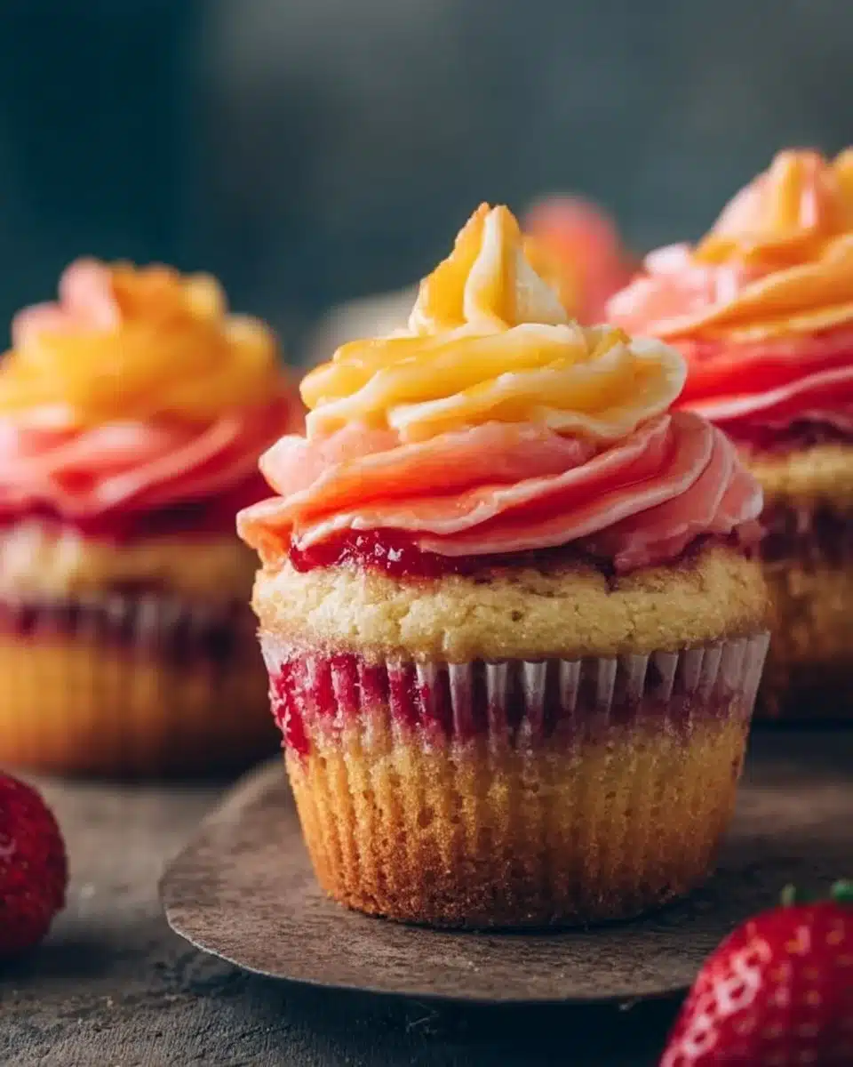 Mango Strawberry Sunset Cupcakes: A Delightful Recipe!