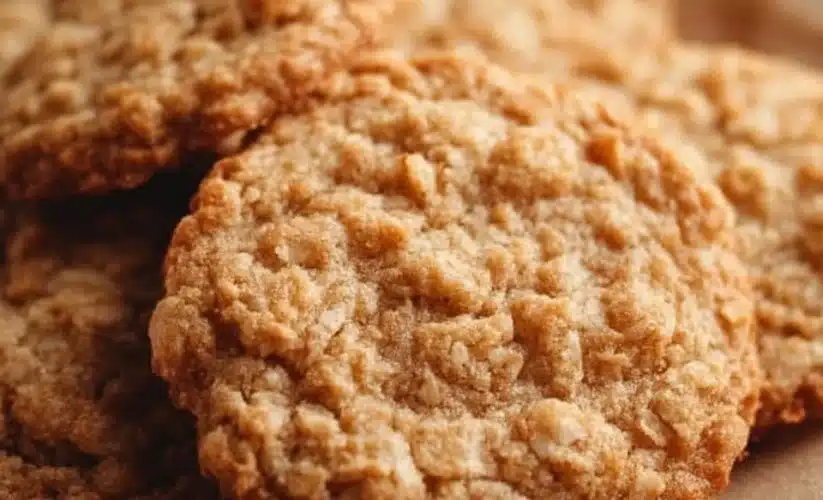 Plate of homemade oatmeal cookies ready to be enjoyed