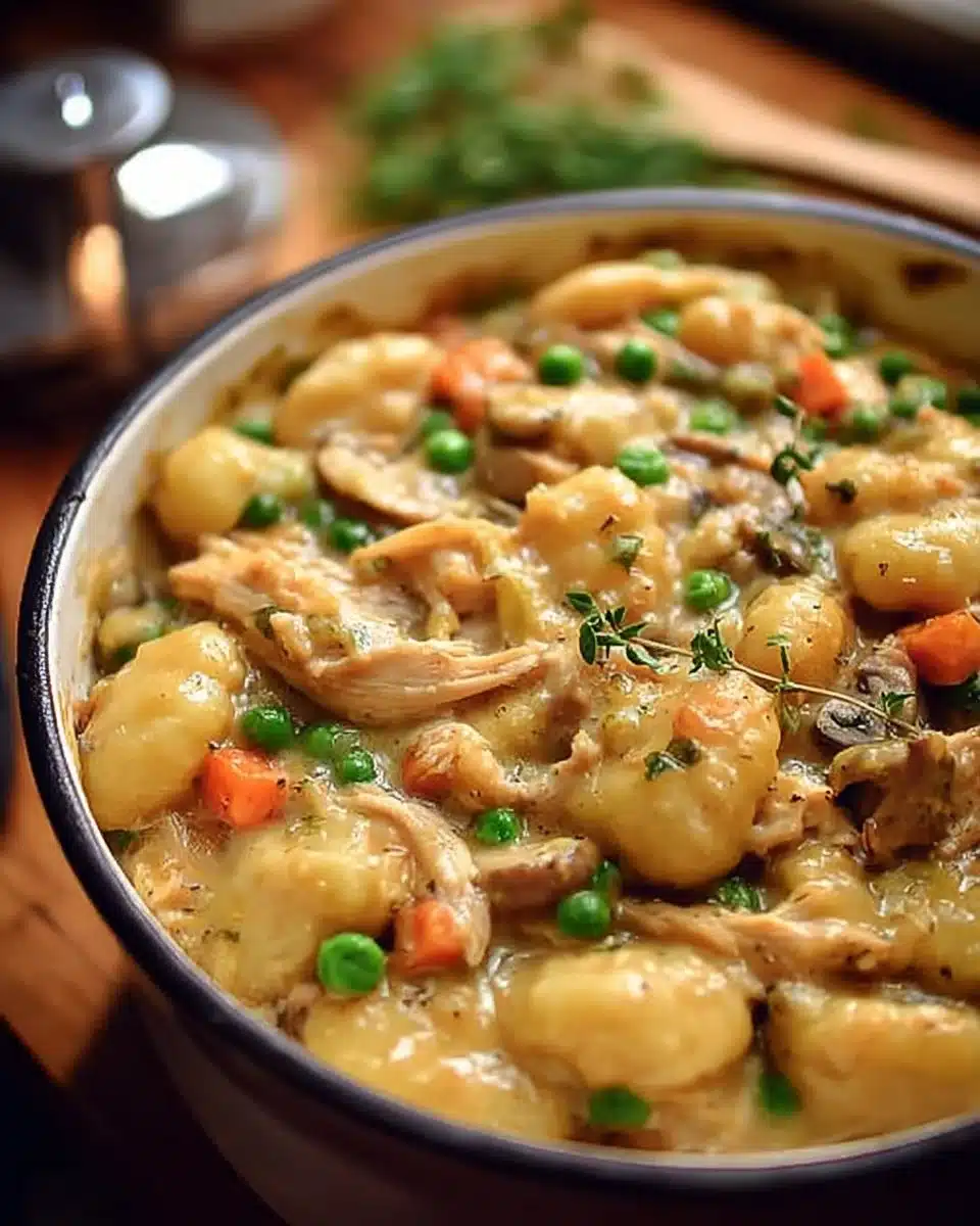 One Pot Gnocchi Chicken Pot Pie