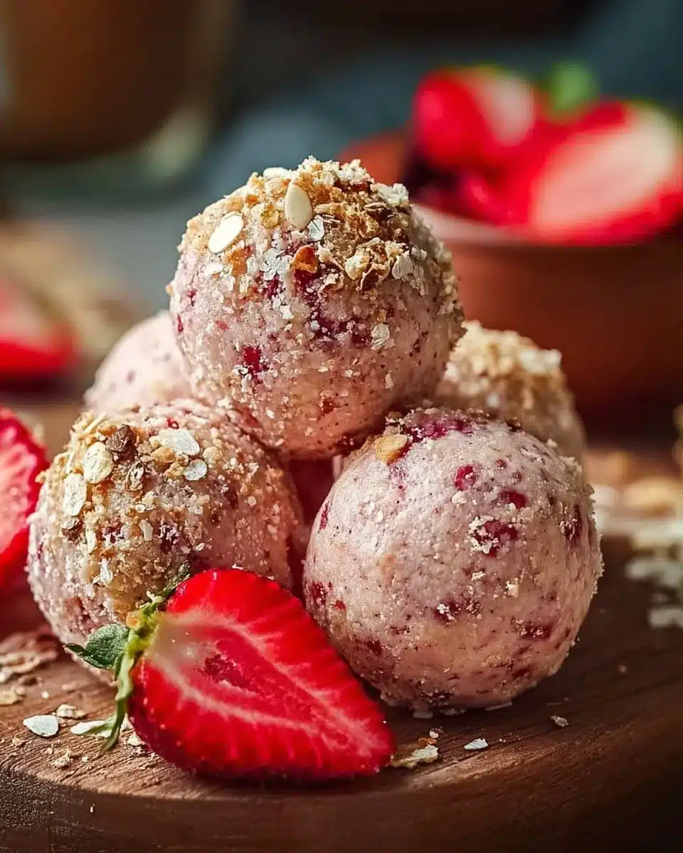 Strawberry Cheesecake Protein Balls