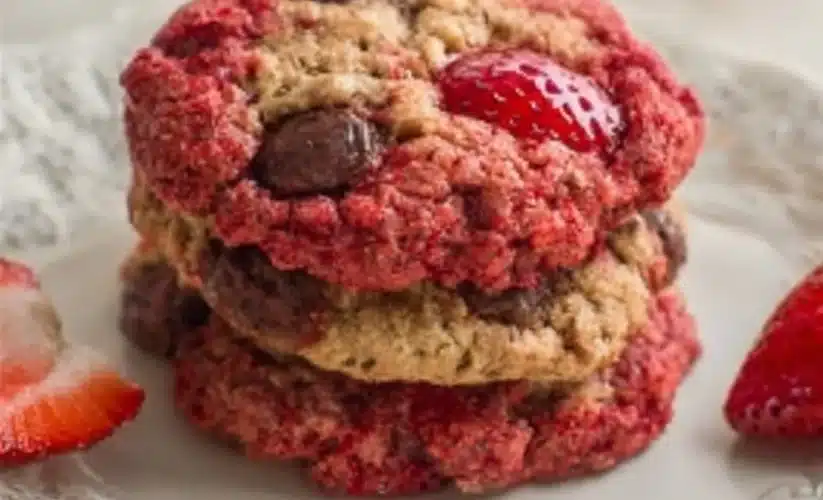 Strawberry Cookies {4 Ingredient Recipe}