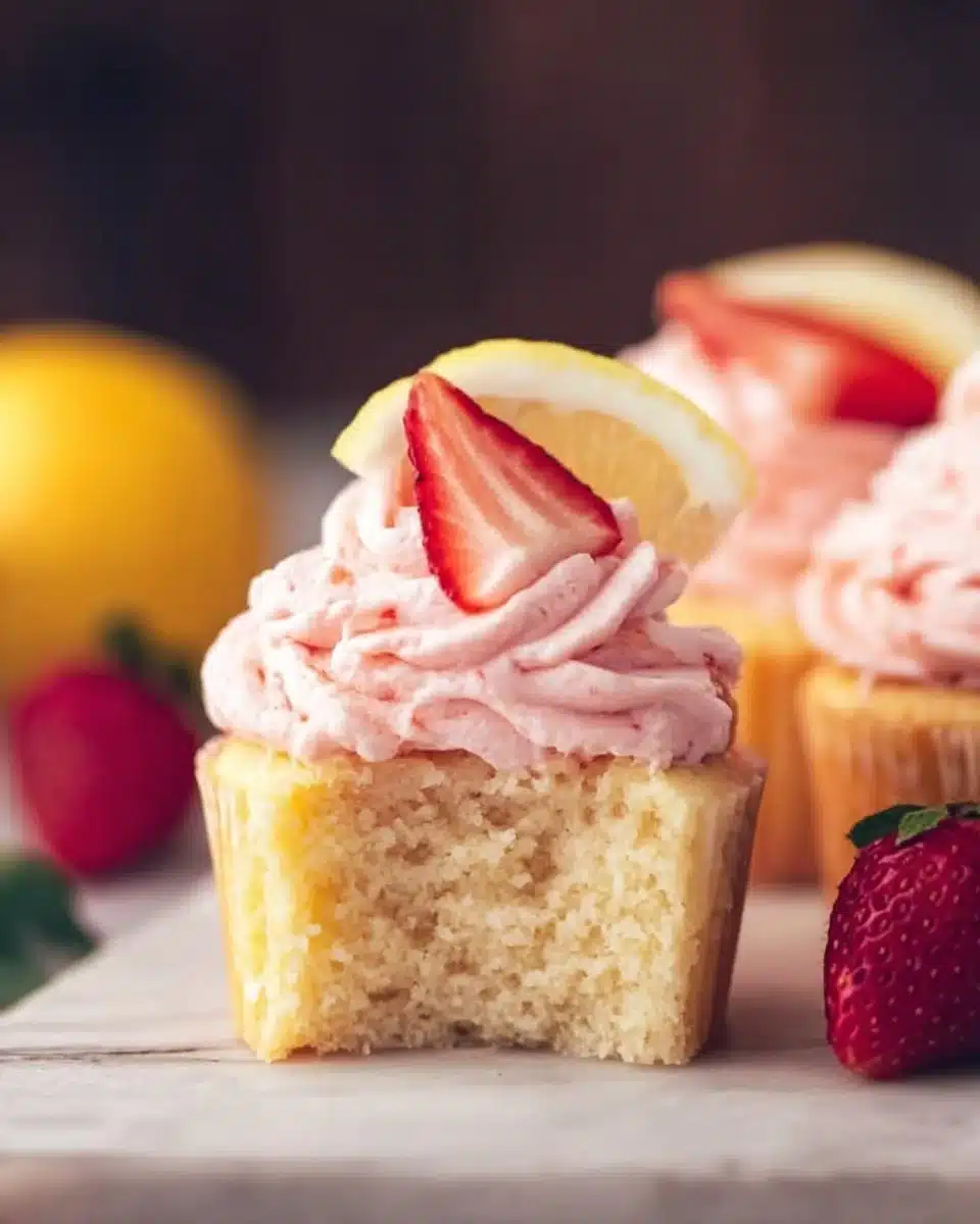 Strawberry Lemonade Cupcakes
