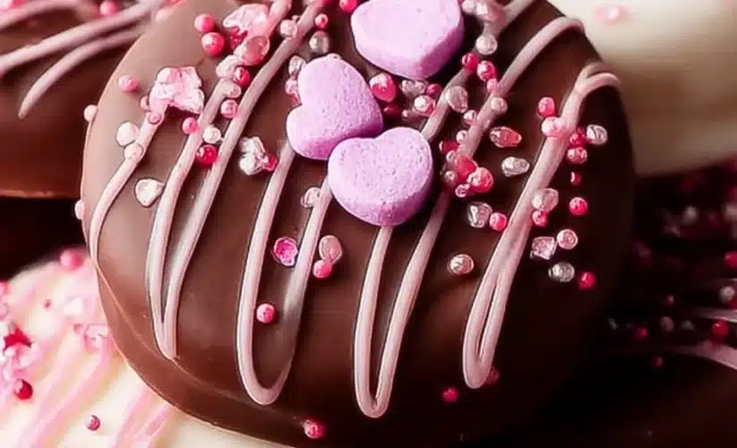 Valentine’s Day Chocolate Covered Oreos
